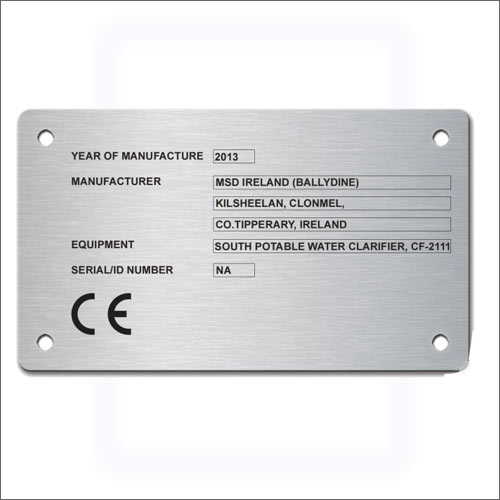 STAINLESS STEEL NAME PLATE